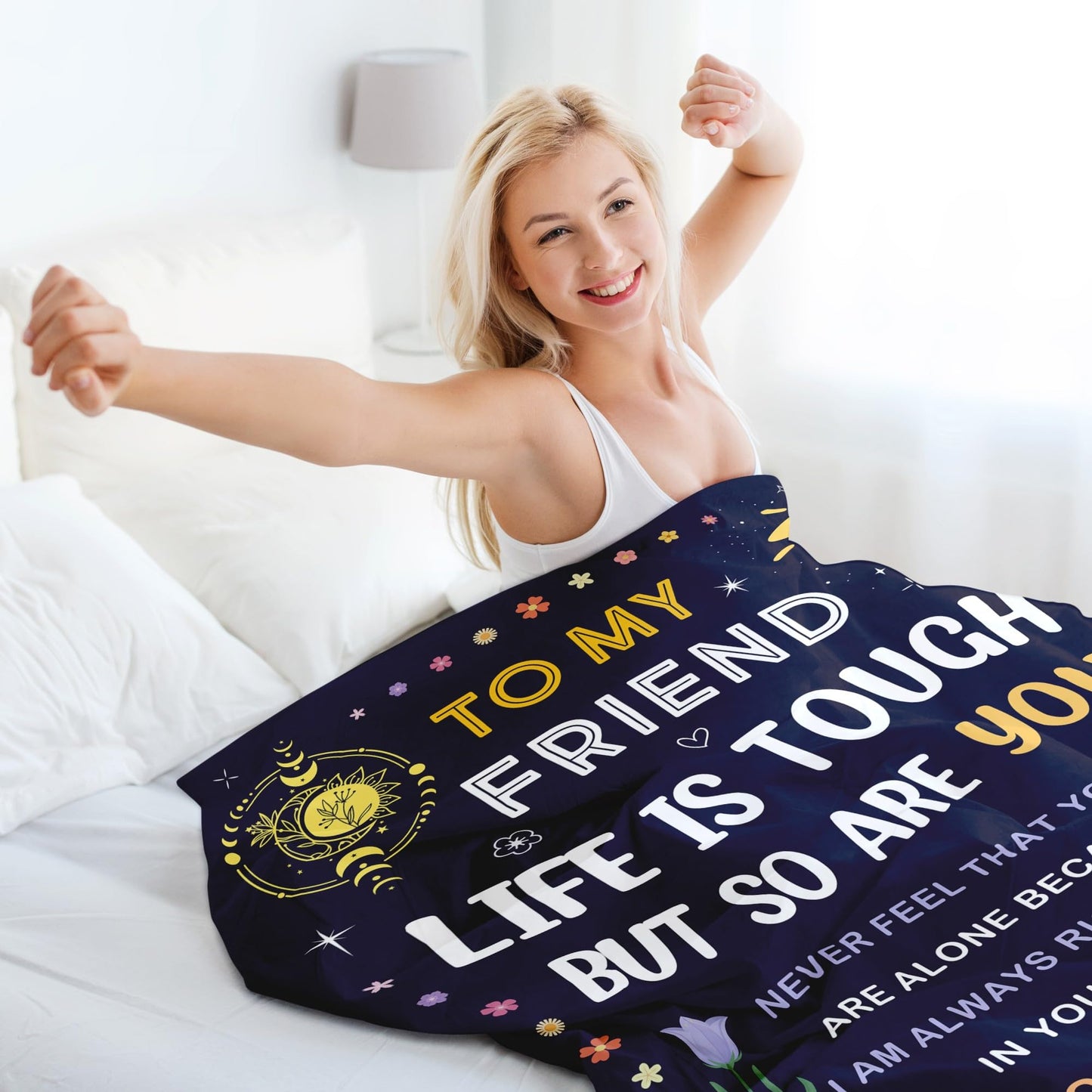 Best Friend Birthday Gifts for Women - Friendship Gift for Women - Christmas Valentines Graduation Birthday Gift Ideas for Best Friend Bestie BFF - Presents for Female Unique - Throw Blanket 50"x60"