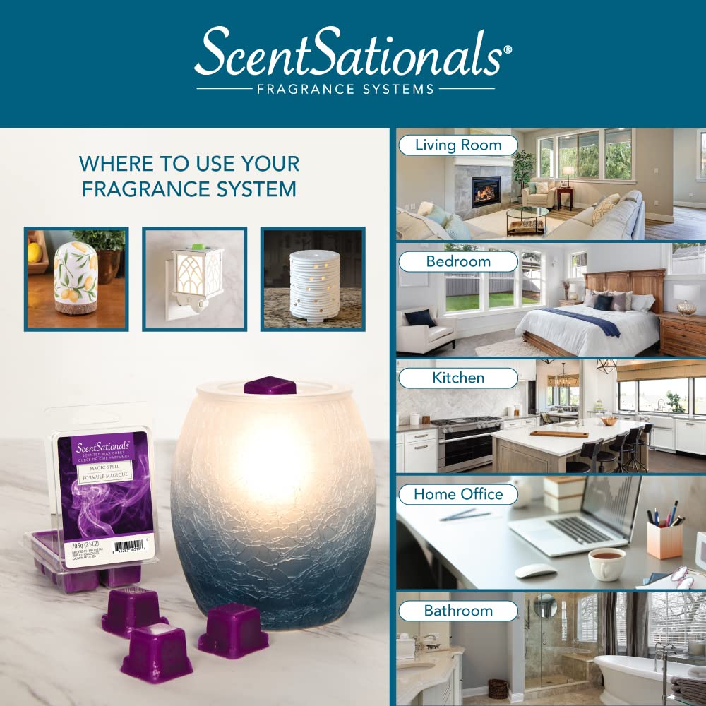 Scentsationals Wax Melt Warmer, Wax Warmer for Scented Wax Melts - Lantern Collection Cottage Farmhouse - Candle Wax Melter for Fragrance Cubes and Tarts