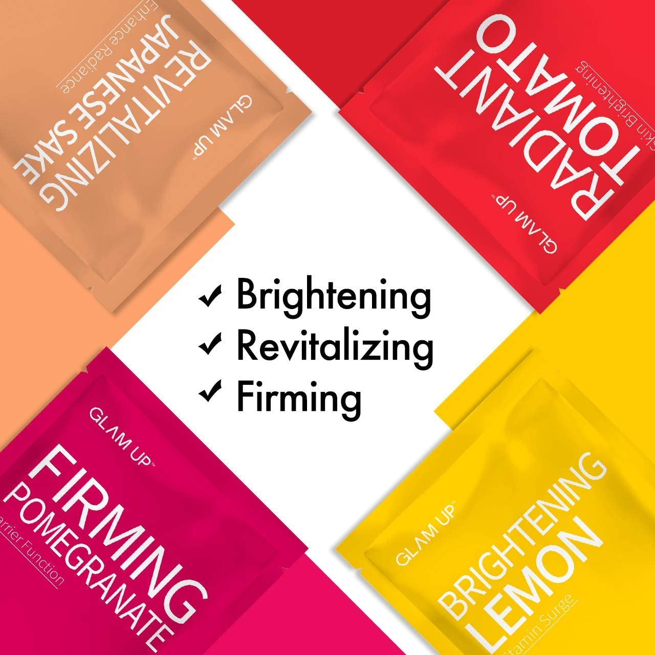 GLAM UP Premium Facial Sheet Mask 12 Combo (Pack of 12) | Clean Face Masks Skincare, Hydrating Face Masks, Moisturizing, Soothing, Beauty Mask For All Skin Type Variety Beauty Mask Set