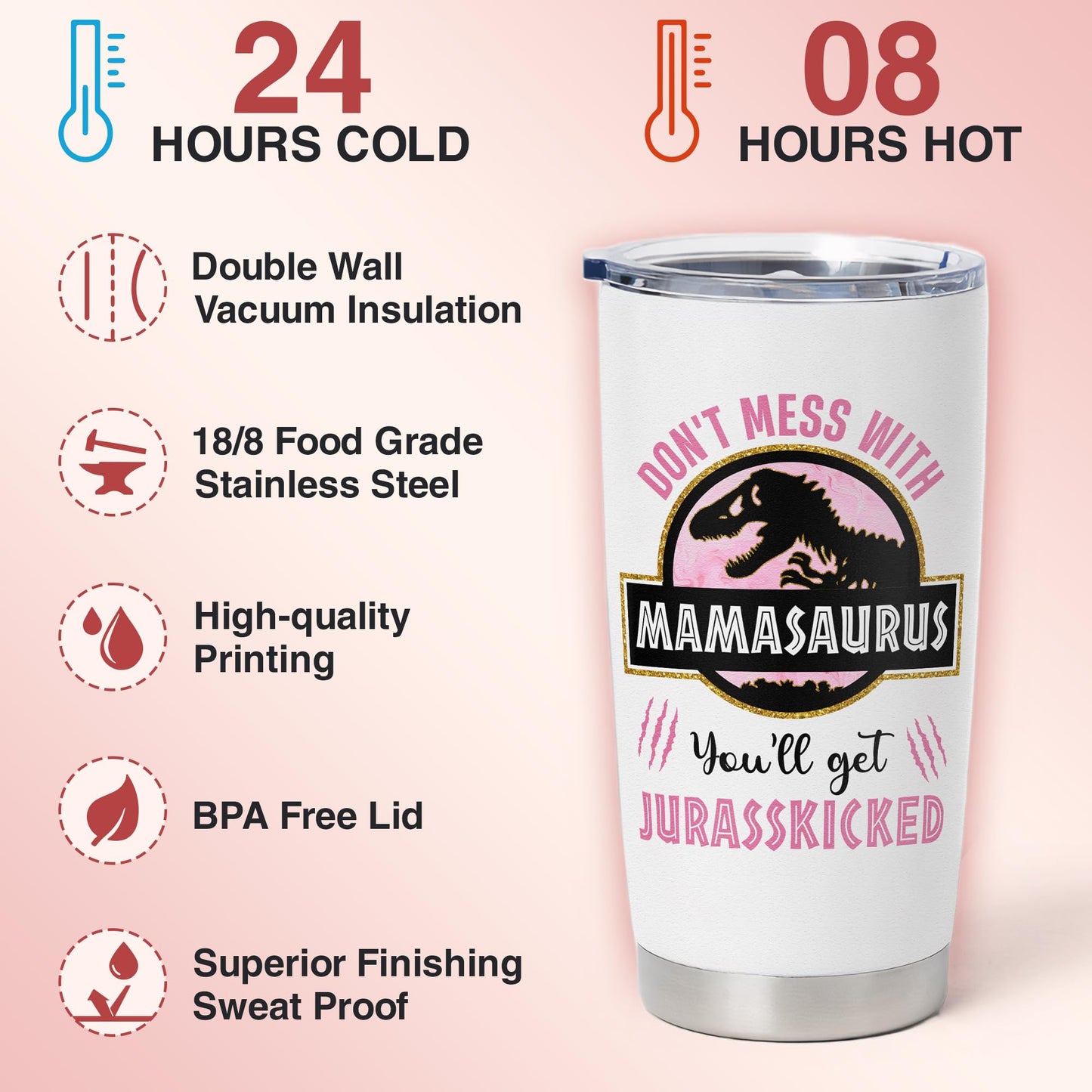 Gifts for Mom from Daughter, Son - Birthday Day Gifts for Mom, Wife, Women - Moms Birthday Gift Ideas, Cool Christmas gifts for Moms, Mothers - Best mom Tumbler, 20 Oz Stainless Steel moms Tumbler Cup