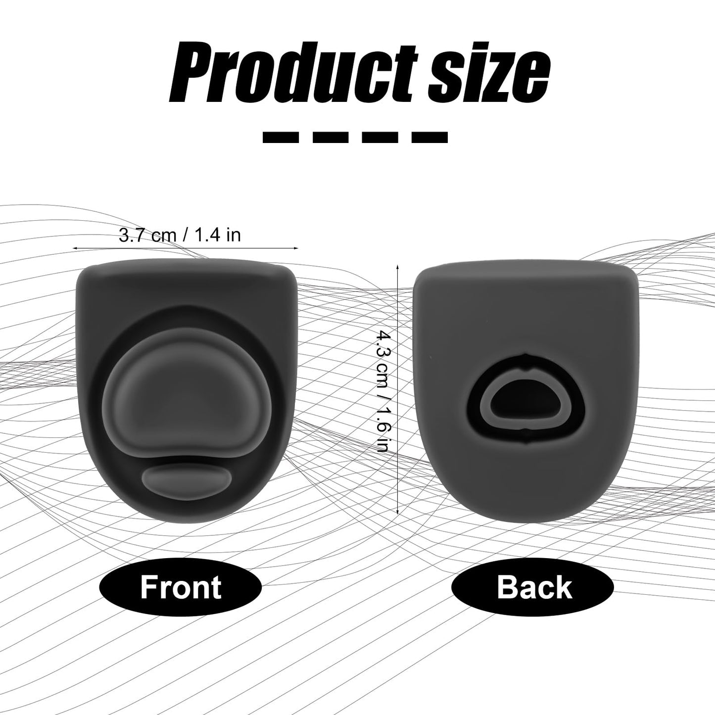 4pcs Replacement Stopper Compatible with Owala FreeSip 24oz 32oz, Water Bottle Top Lid Gasket for Owala 19/24/32/40oz Seal Bottle Cap Mouth Stopper Part Silicone Plug Accessories BPA-Free (Black)