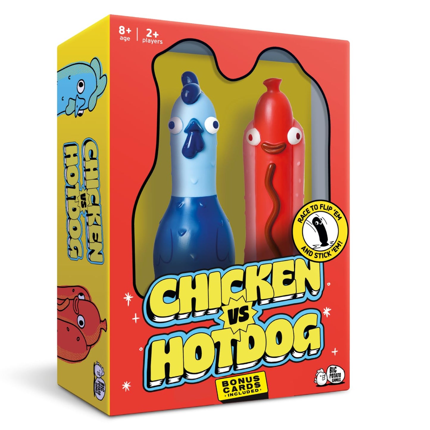 Big Potato Chicken vs Hotdog: The Ultimate Chaotic Party Game | Flipping-Fun Party Game for Families & Game Nights | Bonus Content Included!