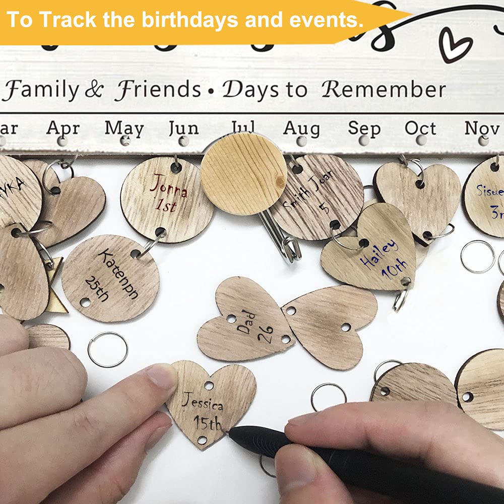 Grandma Mother Best Christmas Gifts from Son in Law, Family Birthday Tracker Calendar Board Wall Hanging to Reminder Important Day, Gifts for Mom Birthday Unique Ideas for Christmas Gift, Birthday