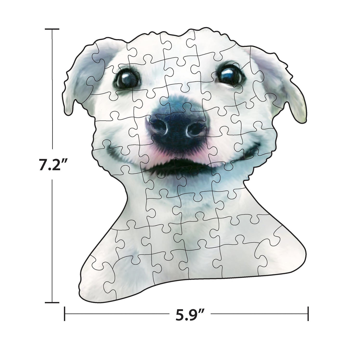 RoseArt - Mini-Shaped - Dog Selfies - 500 Piece Jigsaw Puzzle for Adults