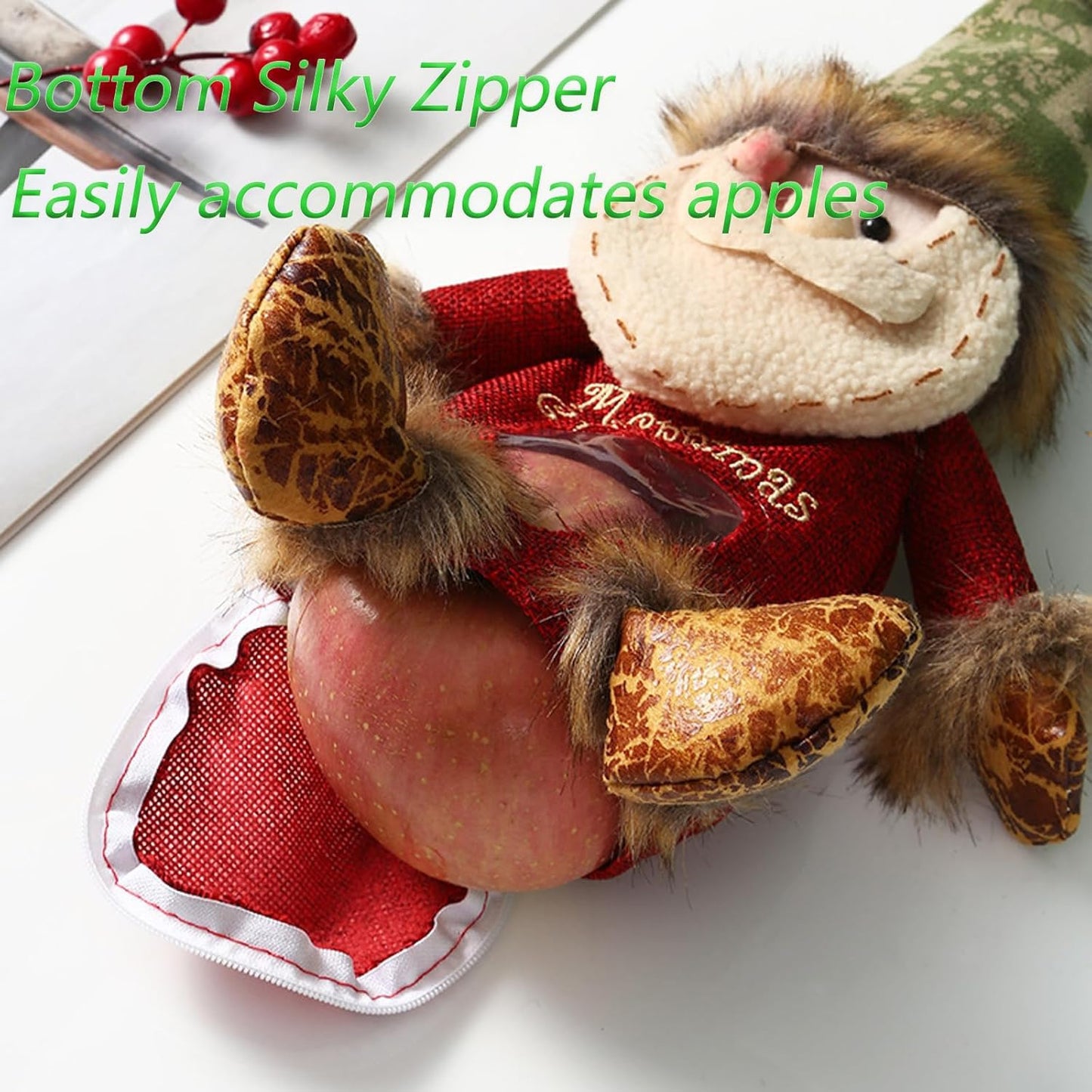 Christmas Gift Bags Zipper Design, Christmas Zipper Gift Bags, Fabric Christmass Gift Candy Bags For Party And Festival (Mix)