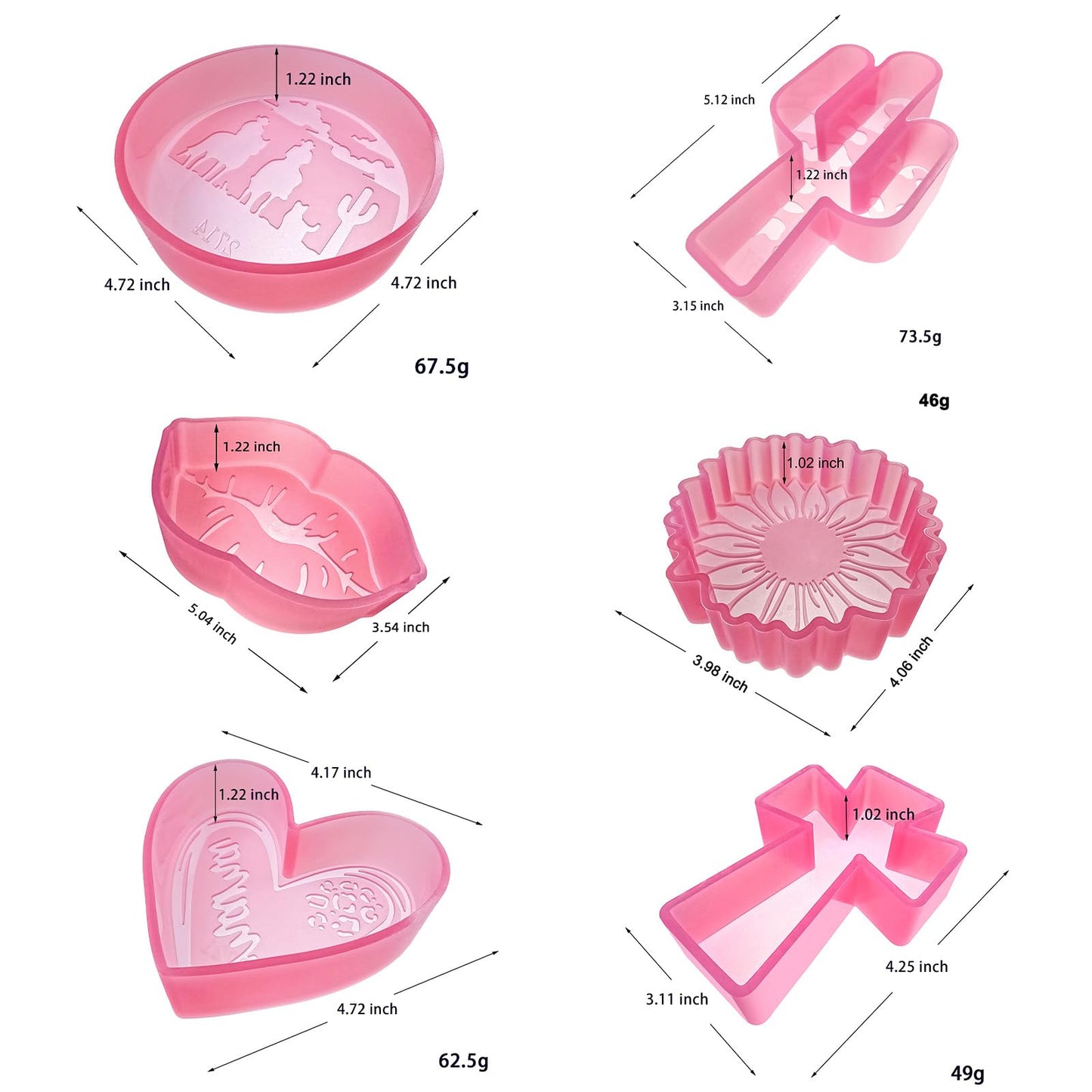 (300 Design Optional) MUBYOK M510 12 Pcs Car Freshie Silicone Molds for Baking Aroma Beads Car Freshie Supplies