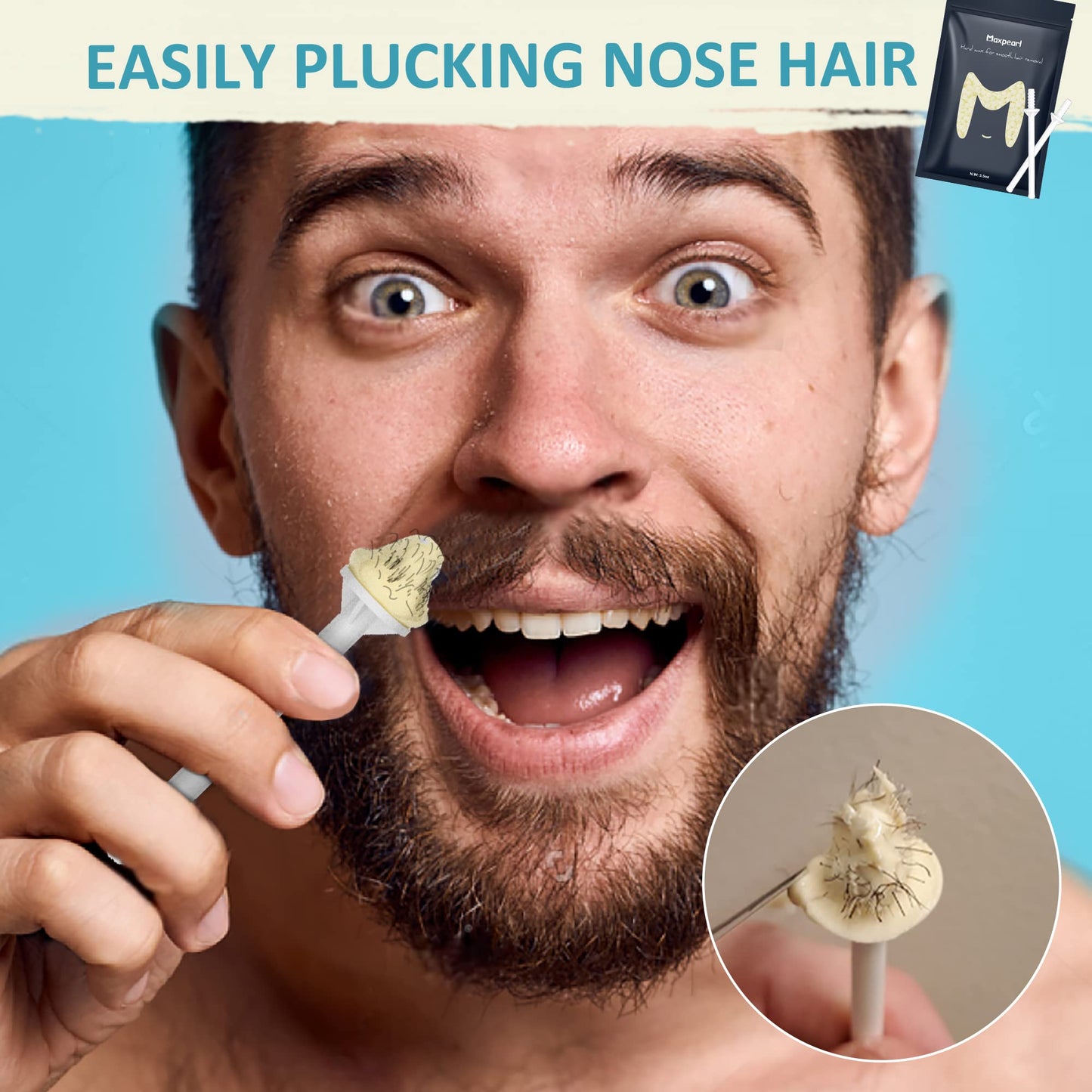 Maxpearl Digital Waxing Kit - Women Men Hard Wax Melt Warmer Kit for Hair Removal - Sensitive Skin, Eyebrows, Face, Underarms, Brazilian, Bikini, Legs