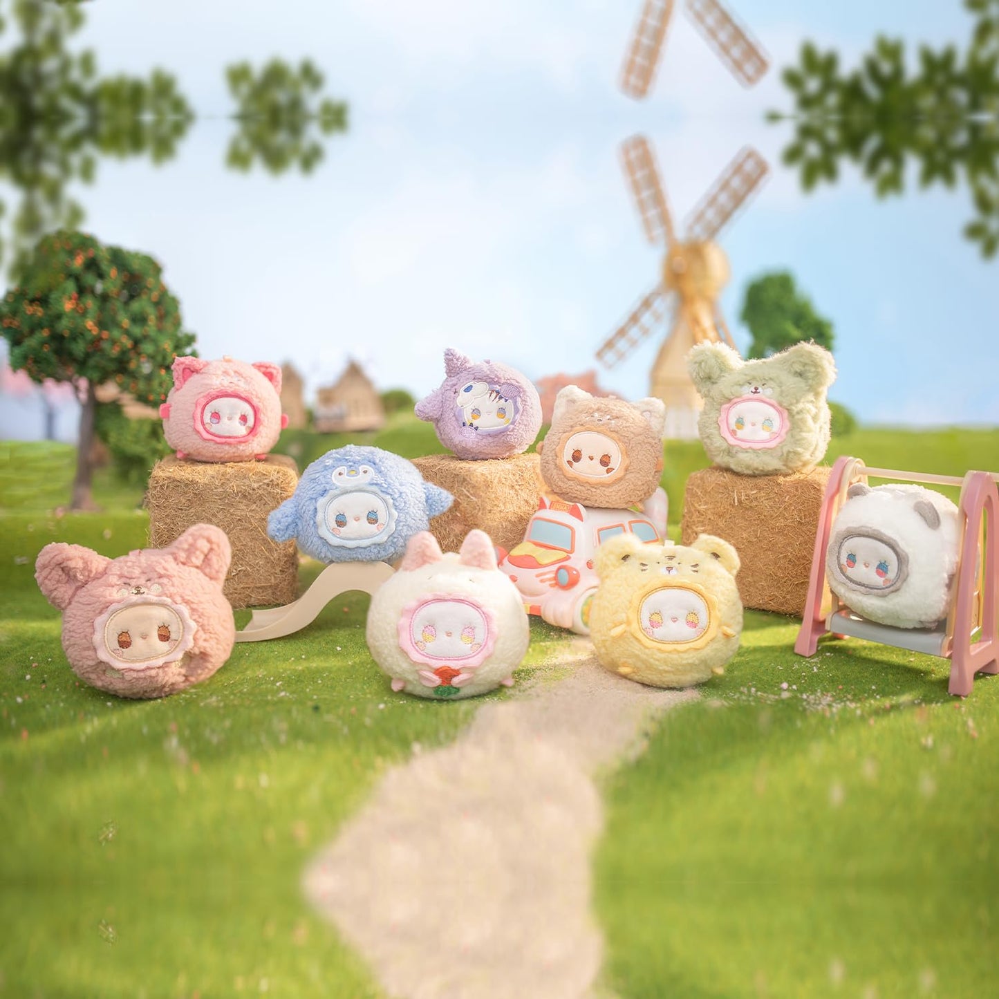 LUCKY EMMA RUA RUA Zoo Tuan Tuan Series Blind Box 6PCS Blind Bag Collection Toys Desktop Cute Blind Box Figures for Birthday Gifts