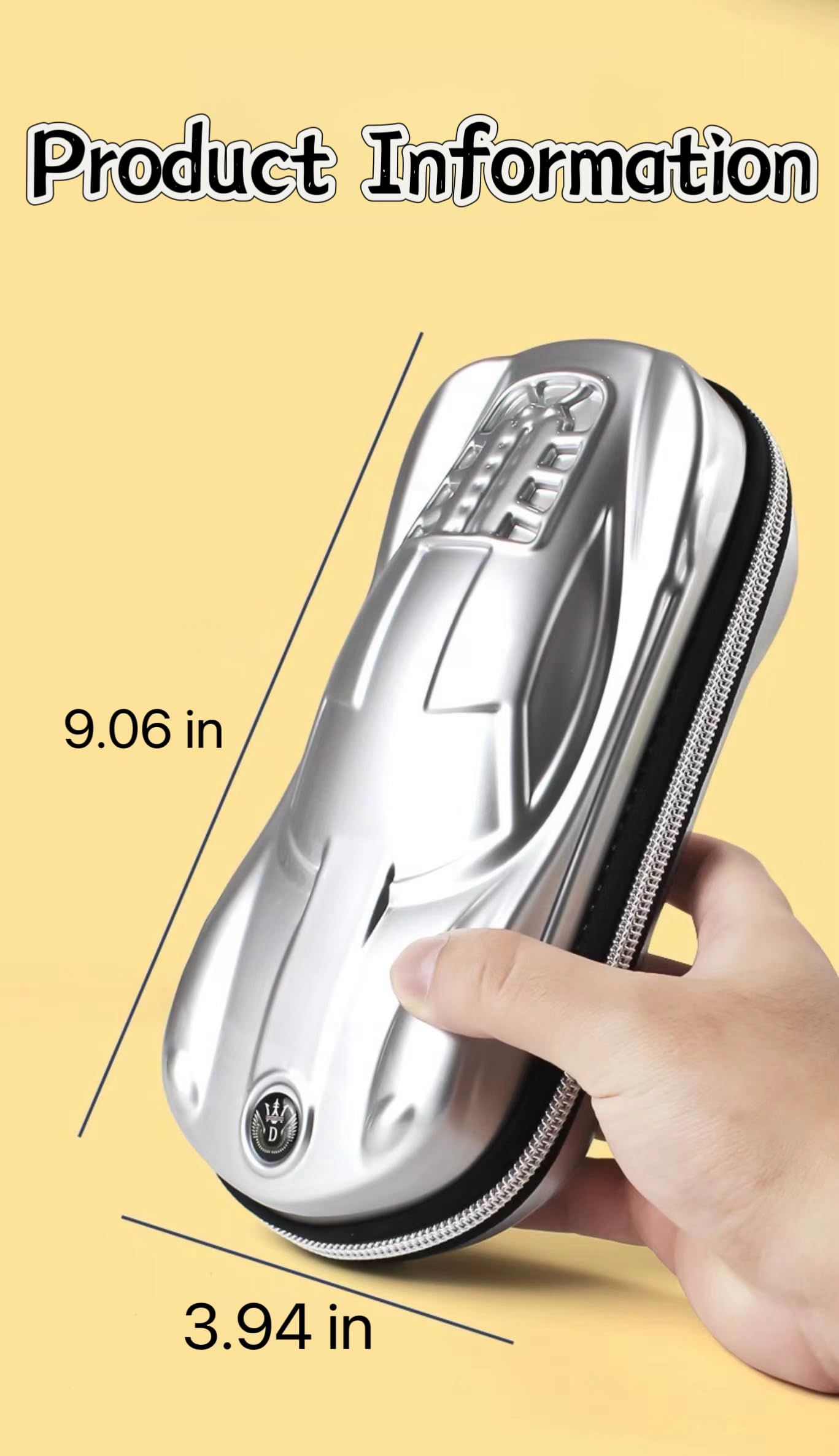 XZR Supercar Pen Case Box Bag Stocking Stuffers Large Capacity Organizer Cool Supercar Pencil Bag Storage Box EVA Material Nice Gift (Blue)