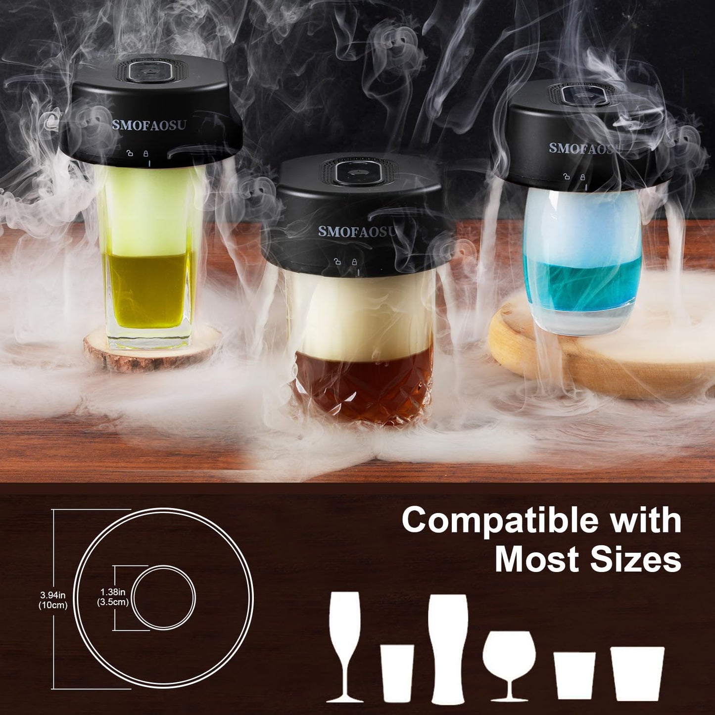 Whiskey Smoker Kit, Electric Cocktail Smoker Kit with 6 Wood Chips, Rechargeable Bourbon Smoker Kit Built in Lighter, Birthday Father's Day Christmas for Men Dad(No Need Butane)