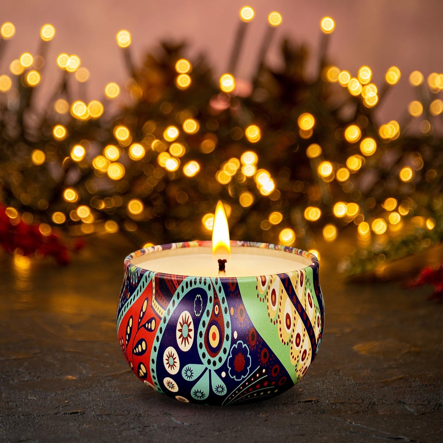 Scented Candle Set, 24 Pack Home Candles, 600 Hour Long Lasting Soy Wax Candle Set, Birthday Gift for Women with Gift Box.