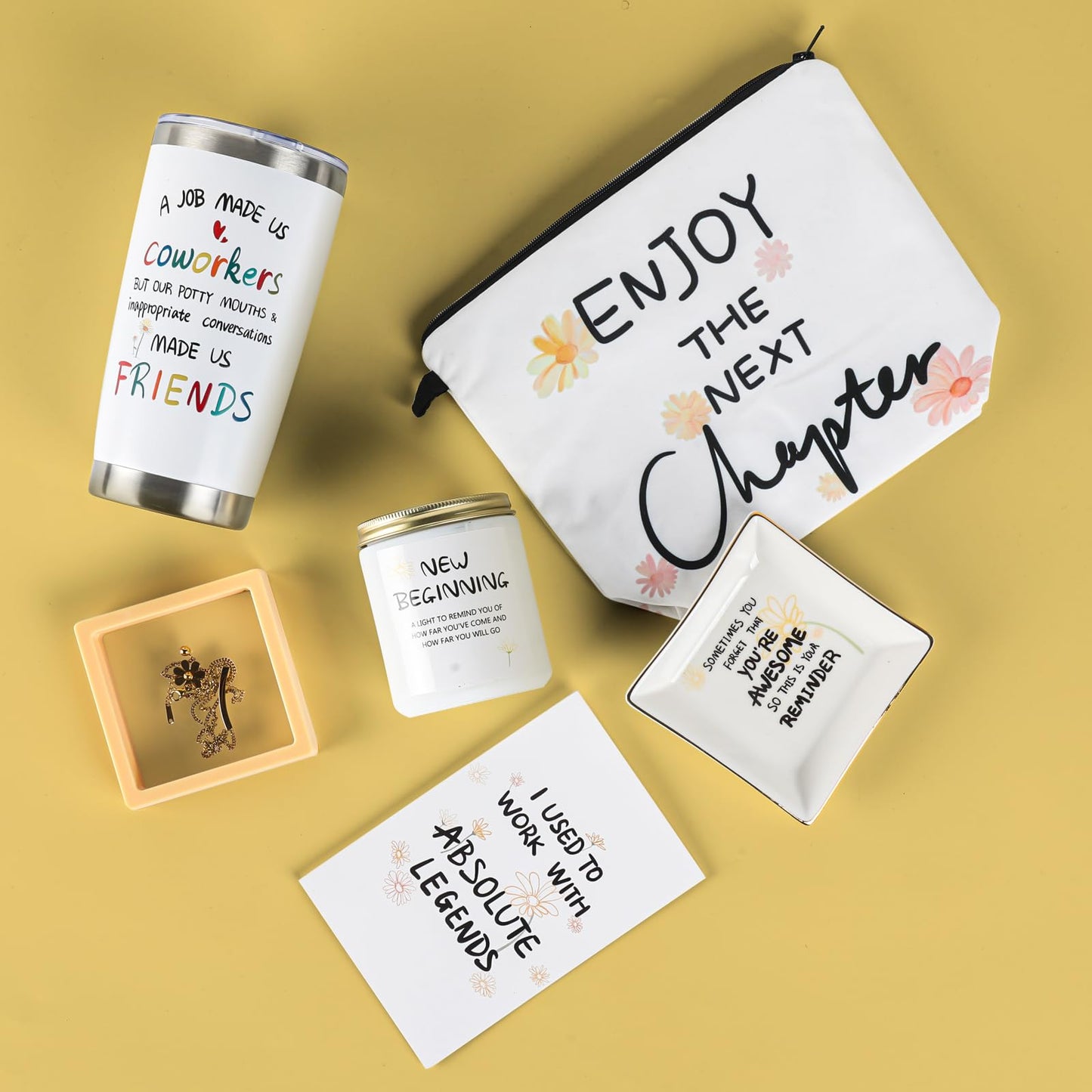 ELSEULAR Coworker Gifts for Women Luxury New Beginnings Gifts New Job Gifts Retirement Going Away Goodbye Farewell Work Gifts Christmas Gift Box for Coworker Leaving