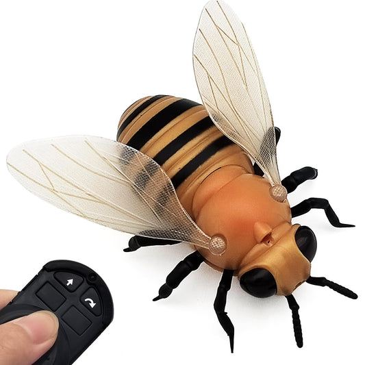 Tipmant Realistic RC Honey Bee Remote Control Insect Animal Vehicle Car Prank Toys Pet Cat Dog Teasing Kid Birthday Gifts