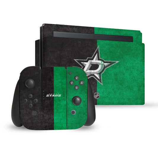 Head Case Designs Officially Licensed NHL Half Distressed Dallas Stars Vinyl Sticker Gaming Skin Decal Cover Compatible with Nintendo Switch Console & Dock & Joy-Con Controller Bundle