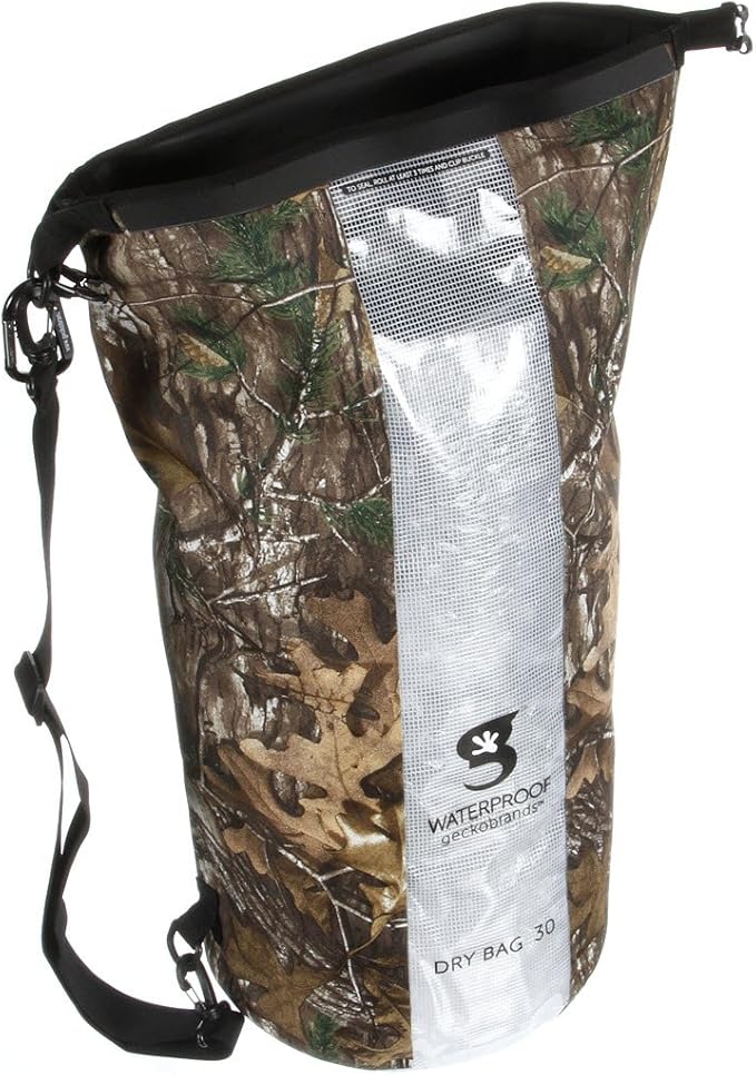 geckobrands Durable View Dry Bag – Waterproof Backpack with Translucent Panel