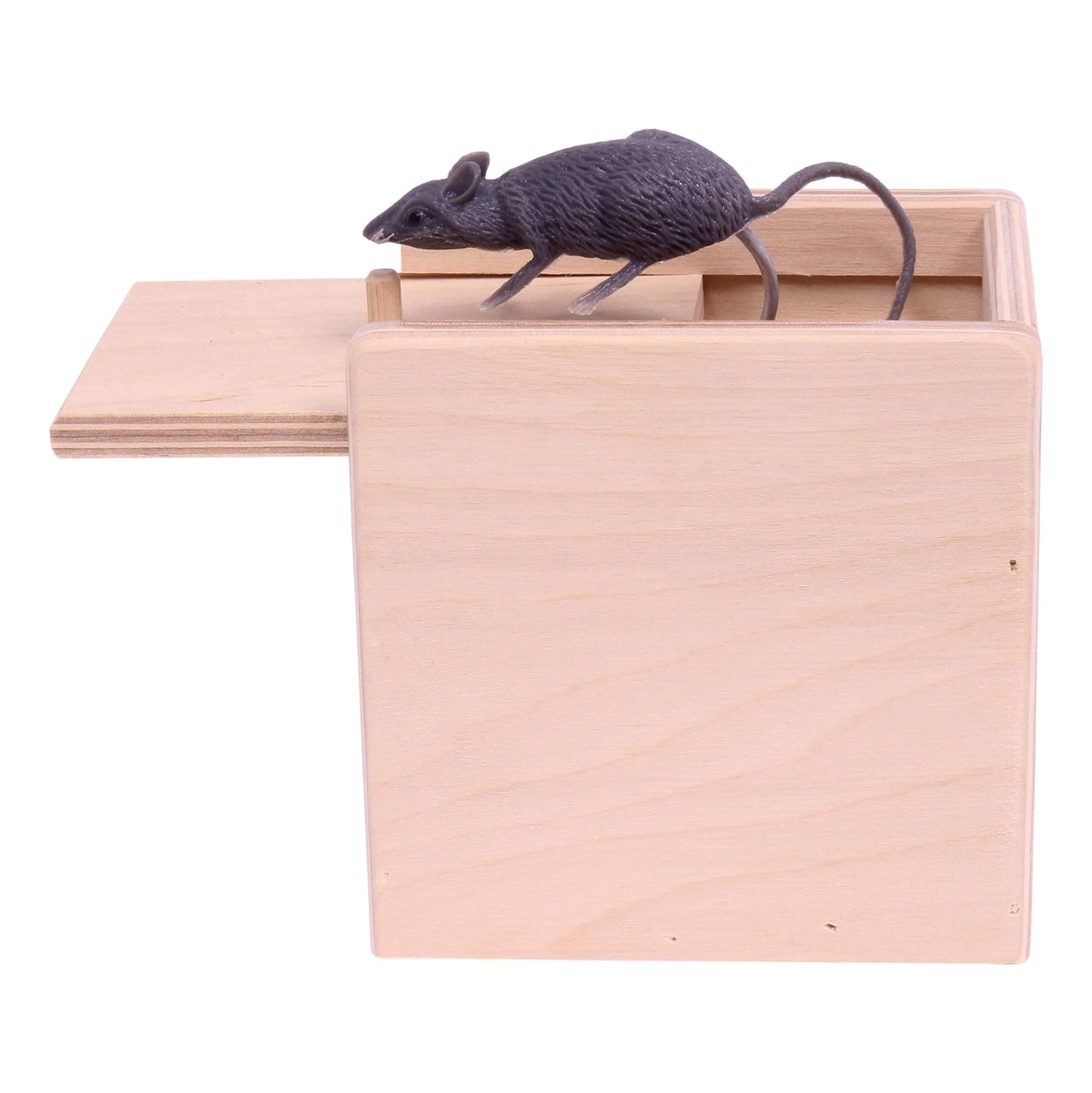 AmishToyBox Wooden Surprise Mouse Prank Box Toy, Amish-Made