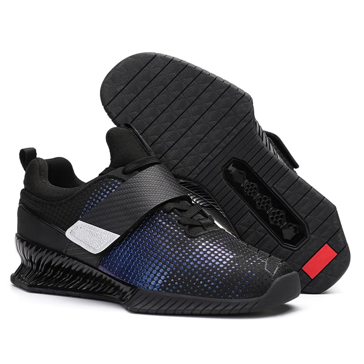 HusSeN Deadlift Shoes for Mens Gym Training Squat Sneaker Powerlifting & Bodybuilding Shoes Fitness Shoes for Weight Lifting Hard Pulling and Weight Training Blue