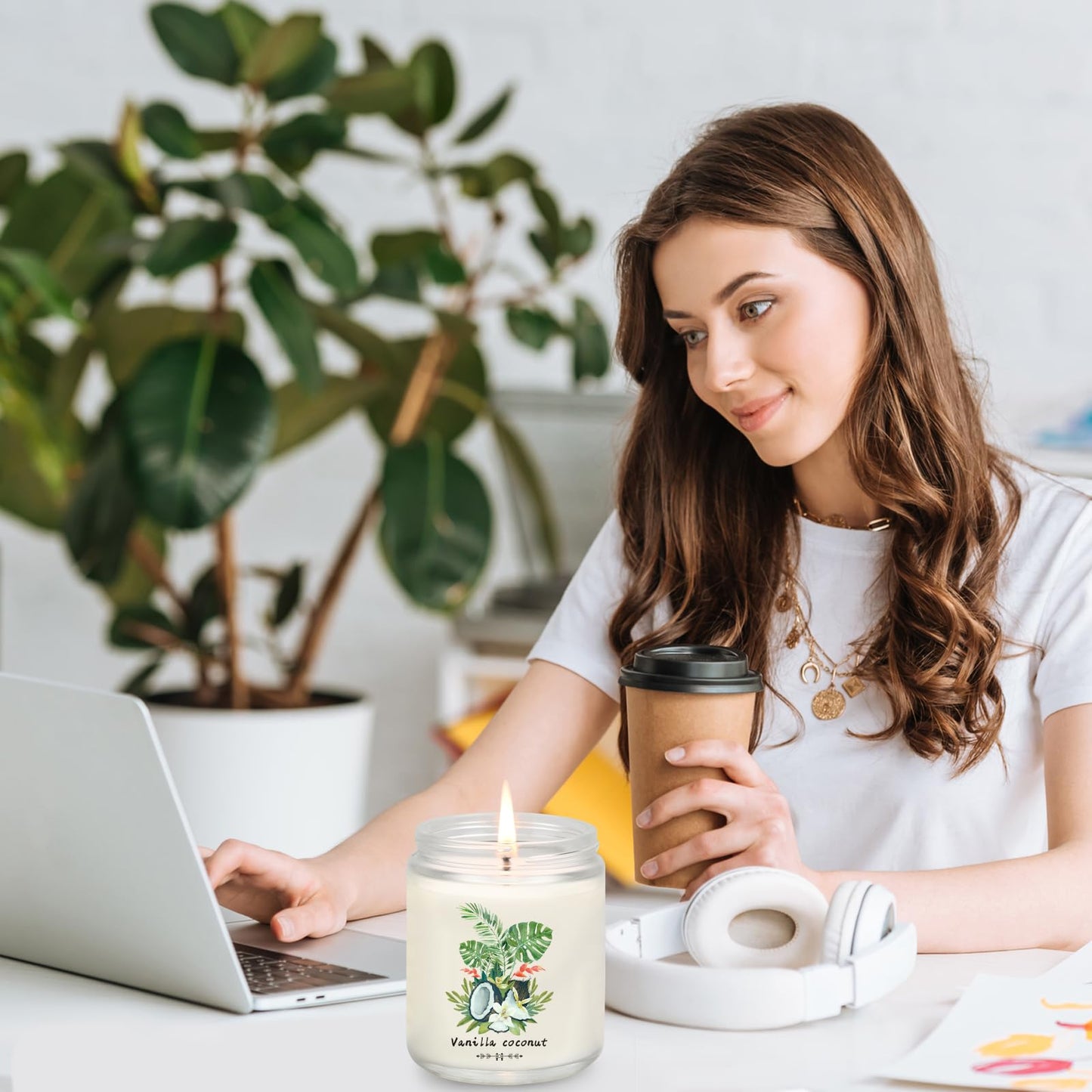 6 Pack Scented Candles for Women, Aromatherapy Candles for Home Scented,37.8 Oz 300 Hour Long Lasting Lavender Candle,Non Toxic Soy Candles Set Gift for Birthday, Christmas, Anniversary Present