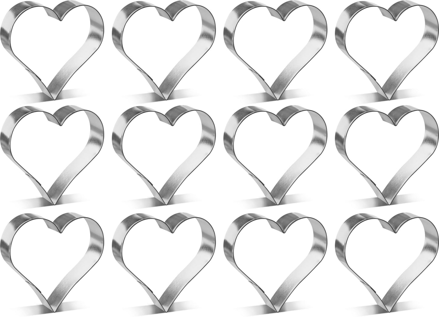 1 Dozen/12 Count Heart 4 Inch Cookie Cutters from The Cookie Cutter Shop – Tin Plated Steel Cookie Cutters