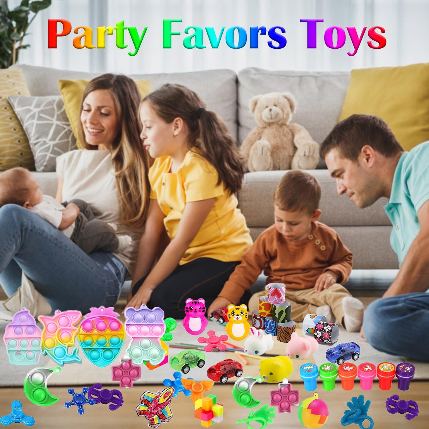 Dilycery 120 Pcs Party Favors Toy for Kids, Treasure Box Carnival Prizes for Classroom School Rewards, Christmas Stocking Stuffers, Goodie Bag Pinata Fillers Bulk Toys for Boys Girls