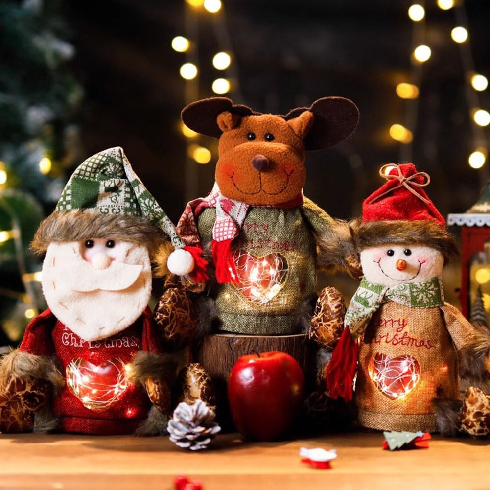 Christmas Gift Bags Zipper Design, Christmas Zipper Gift Bags, Reusable Fabric Gifts Bag for Presents Candy Fruit (6PCS)