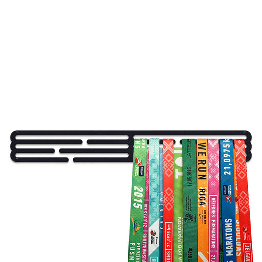 Sports Medal Hanger Display Race BLANK | Black Race Medal Holder Awards Wall Mount | Running Marathon Race Medal Display for Wall | Steel medal holder for wall holds up to 48 Medals