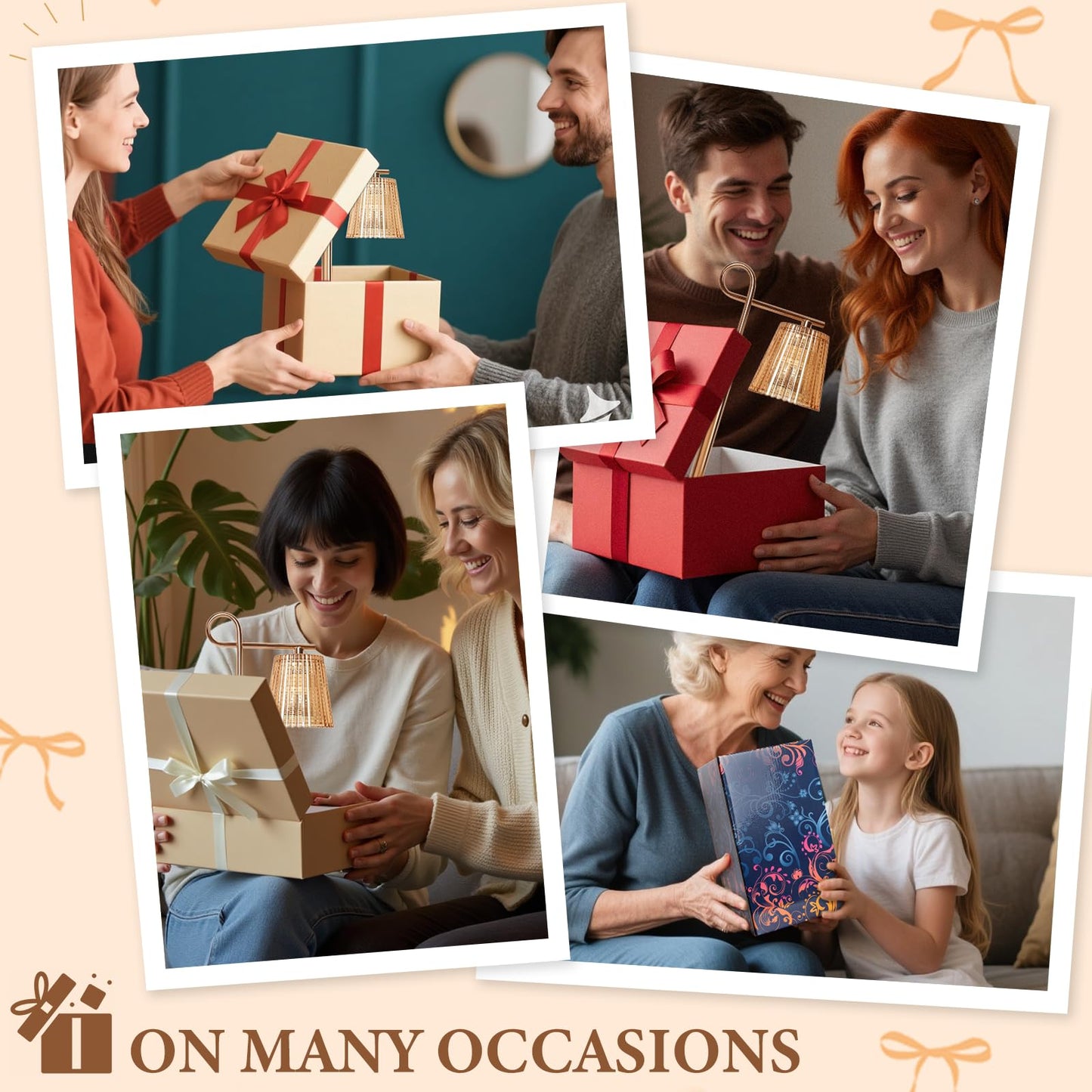 SHARE&CARE Candle Warmer Lamp - Metal Wax Melter with Timer & 4 Dimming Modes, Gift-Ready for Women, Christmas, Birthday (Gold)