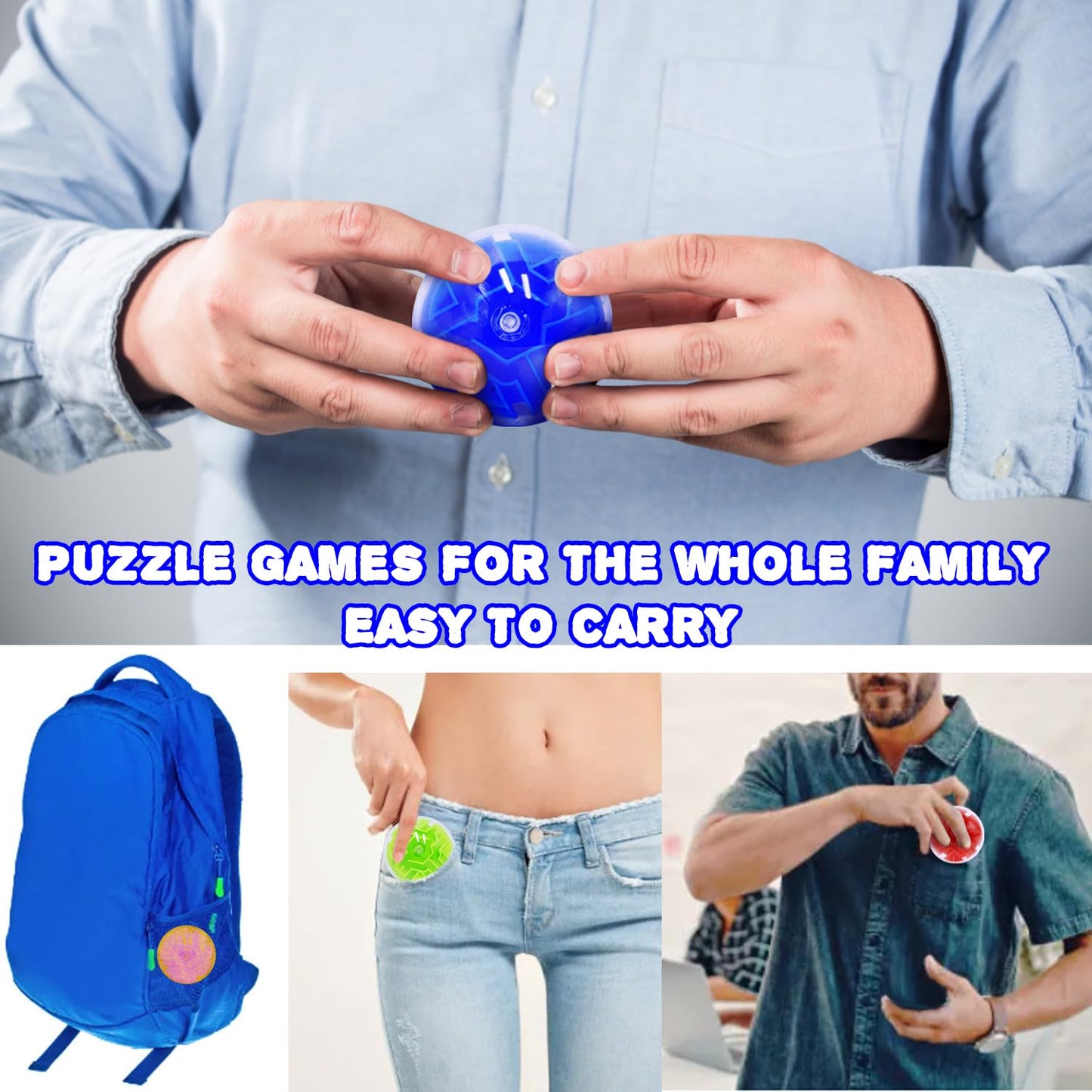 100PCS Brain Teaser Puzzle Ball Fidget Toys Bulk, Mini 3D Maze Balls Puzzles Games Party Favors for Kids 4-8 8-12,Classroom Prizes Stocking Stuffers for Boy Girl Gifts Carnival Prizes Birthday Goodie