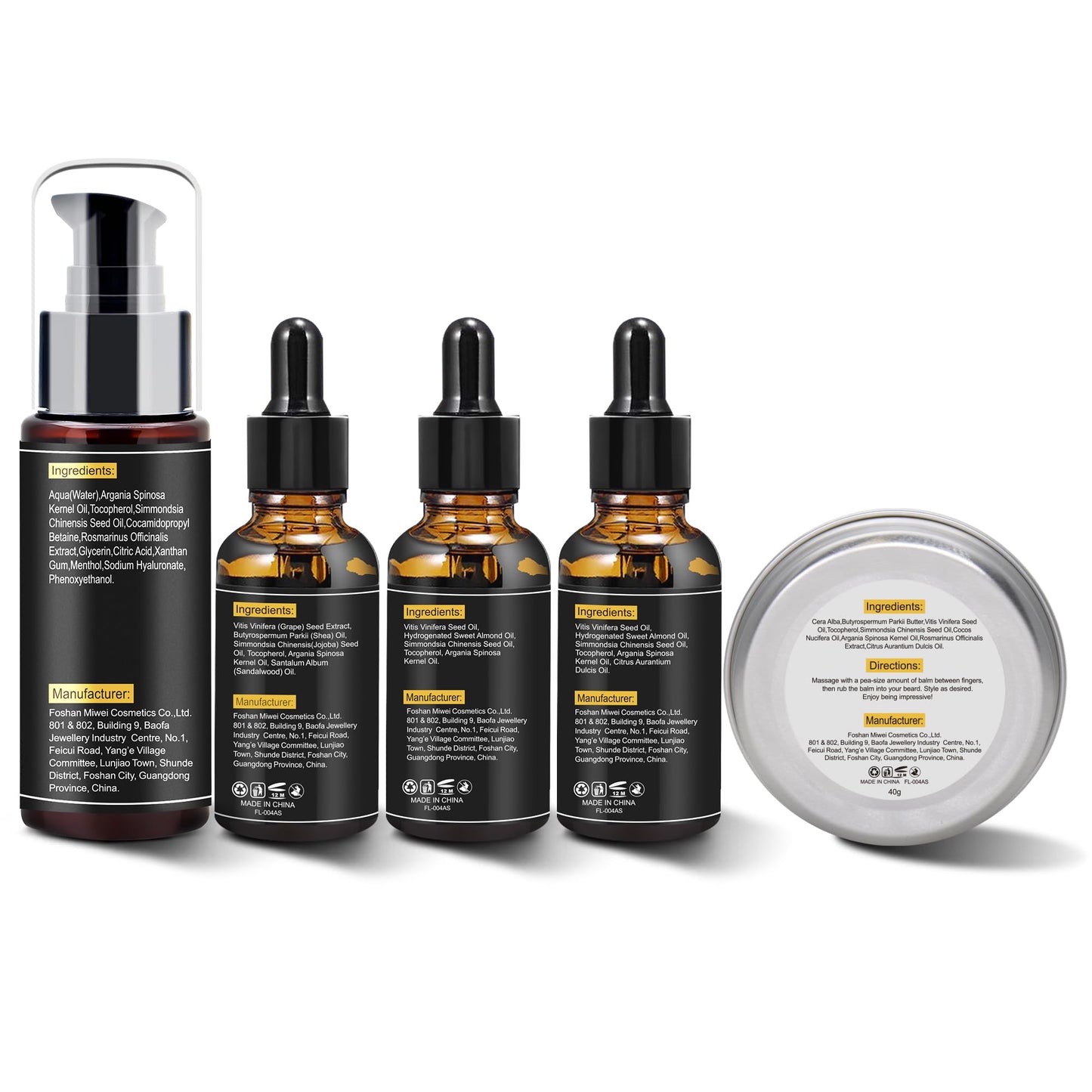 Beard Kit for Men Grooming & Care W/3 Pack Beard Oil, Wash, Balm, Comb, Brush, Scissors,Anniversary Valentines Birthday Fathers Gifts Idea for Husband Him Boyfriend Dad Men Christmas Stocking Stuffers