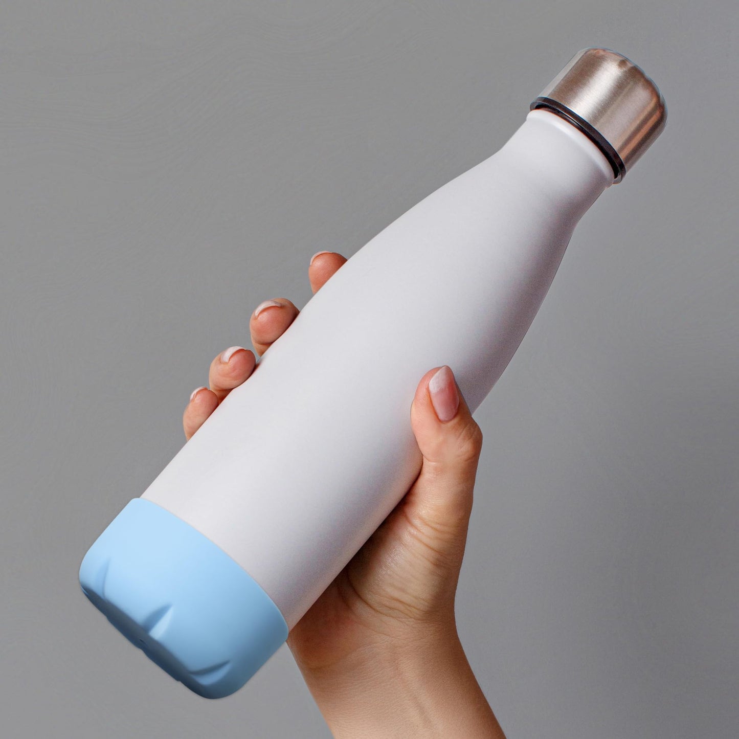 VIKIZUES 2Pcs Silicone Boot Compatible with Owala Water Bottle 24 oz & S'well 25 oz Water Bottle and More 25 oz Stainless Steel Water Bottles, Anti-Slip Bottom Protector Sleeve (White)