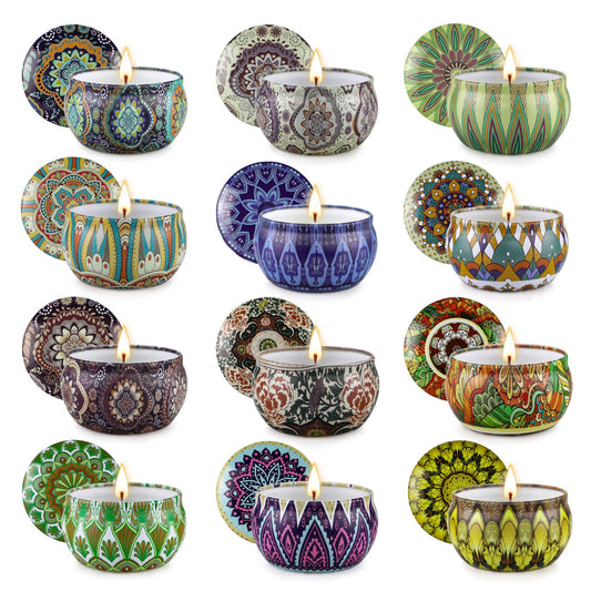 Candles Gifts for Women, 12 Pack Soy Wax Candles for Home Scented, Birthdays Thank You Mothers Day Gifts for Women Mom Who Have Everything