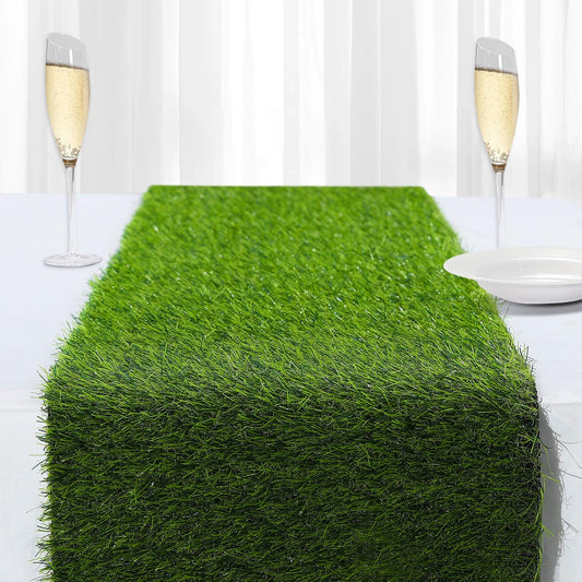 Artificial Grass Table Runners-13 x 72 Inches Faux Grass Table Runner for Golf Themed Party,Synthetic Turf Table Runner for Wedding Party, Birthday, Banquet, Baby Shower, Home Decor
