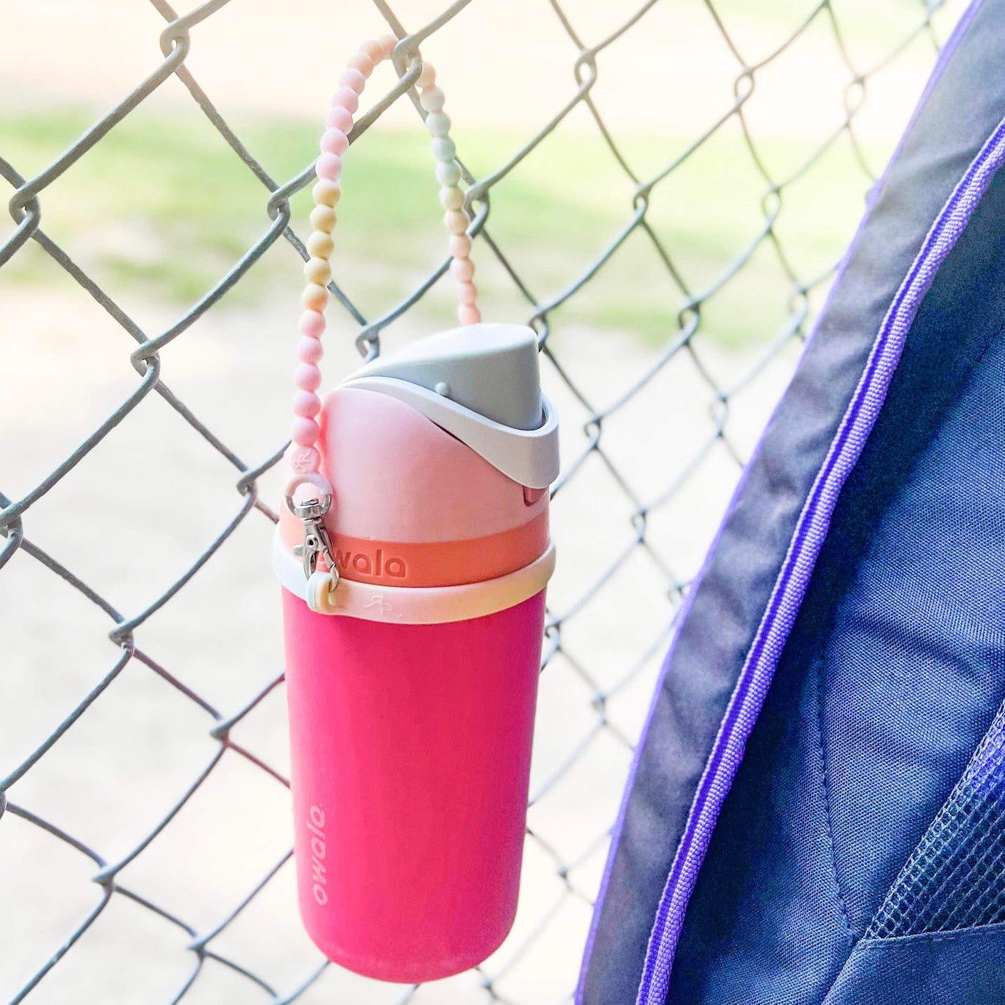 Ryan & Rose Water Bottle Handle - Water Bottle Sling, Carrier, Holder with strap - Soft Durable Silicone - Fits Most 8-40oz Bottles - Compatible Stanley Cup Accessories (Smoothie)
