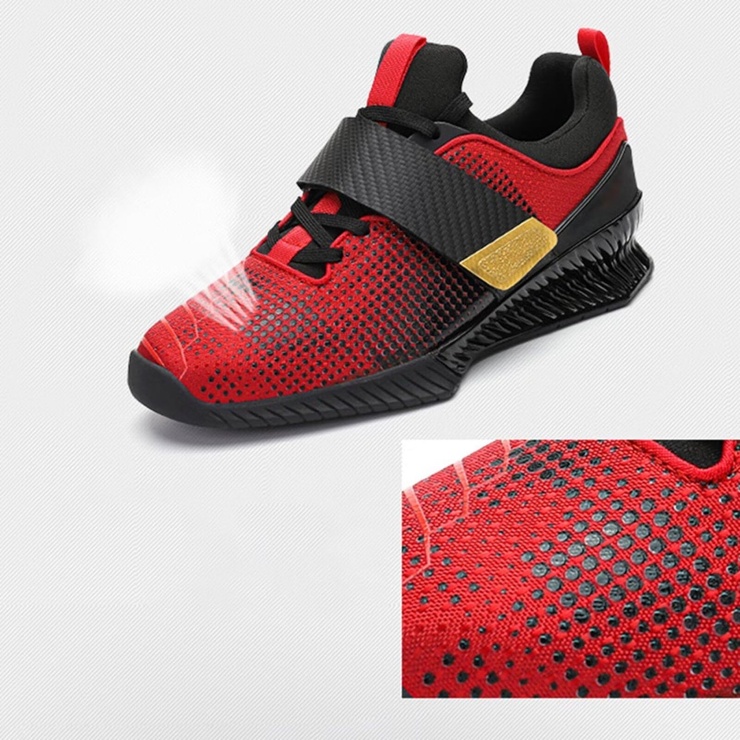 HusSeN Deadlift Shoes for Mens Gym Training Squat Sneaker Powerlifting & Bodybuilding Shoes Fitness Shoes for Weight Lifting Hard Pulling and Weight Training Blue