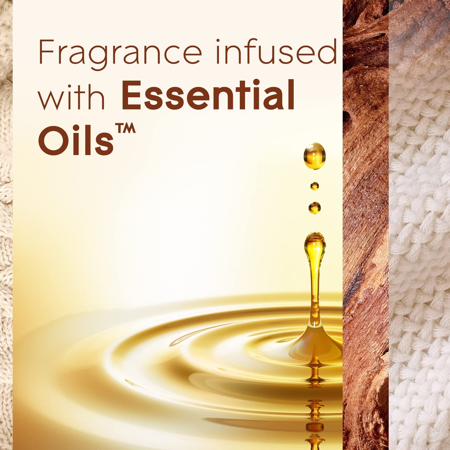 Glade Candle Cashmere Woods, Fragrance Candle Infused with Essential Oils, Air Freshener Candle, 3-Wick Candle, 6.8 Oz