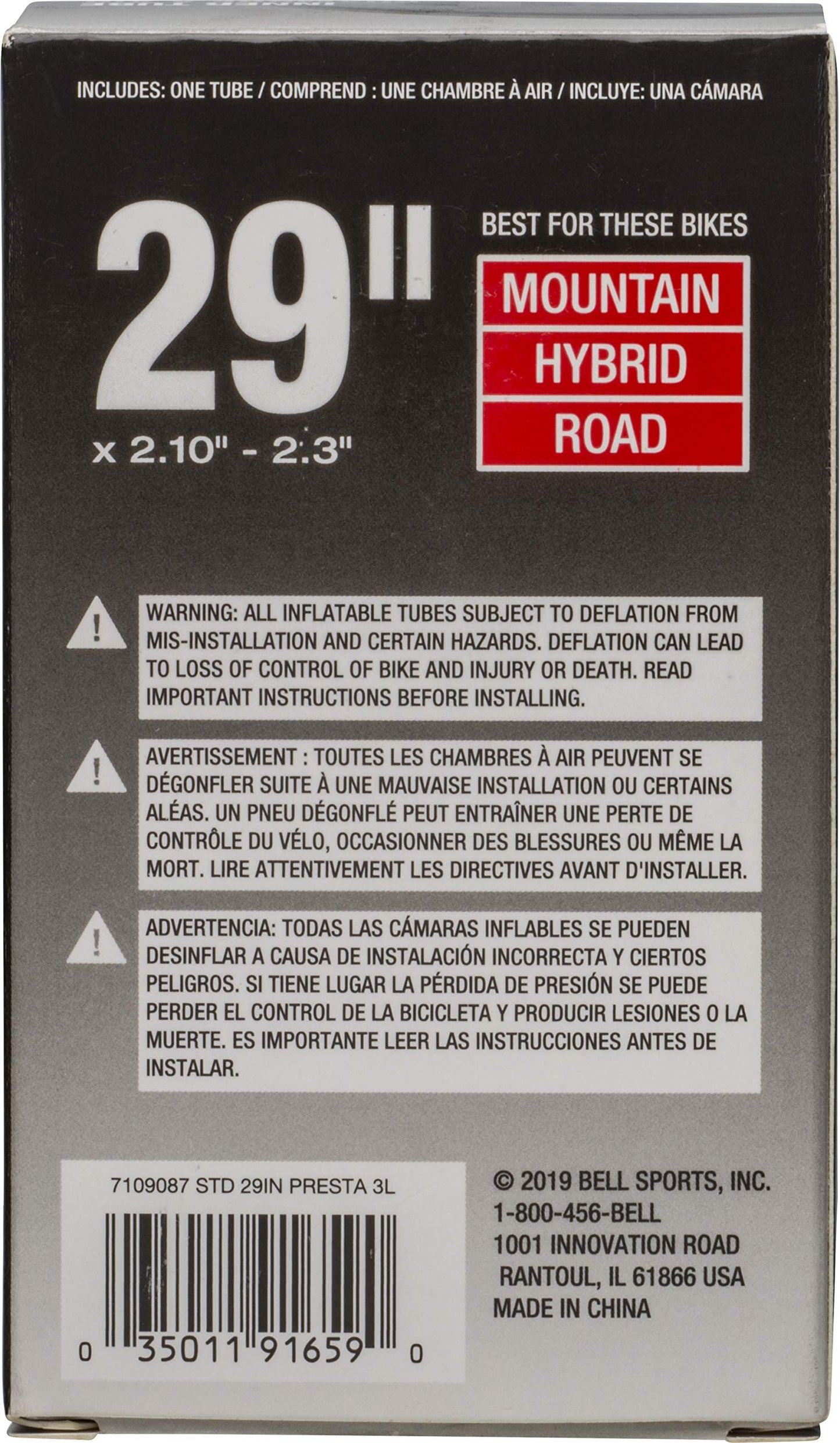 Bell STANDARD Tube 29-Inch Presta