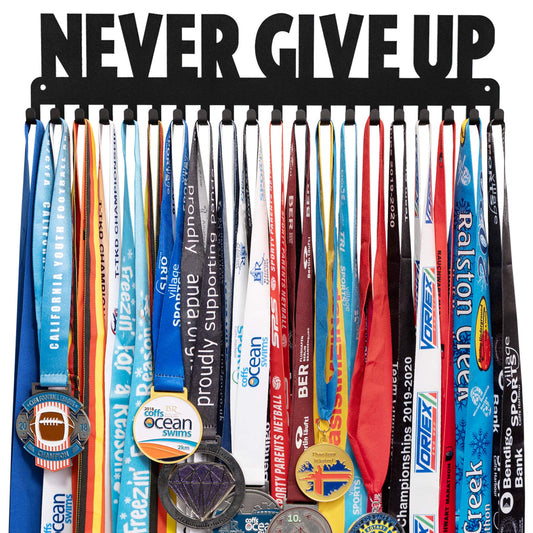 Lapetale Fashion Medal Hanger Holder Display Rack Award Ribbon Organizer for Race,Running,Soccer,Gymnastic,Wrestling,Upgraded Hooks Easy Install Easy to Use Common Slogans Normal Font