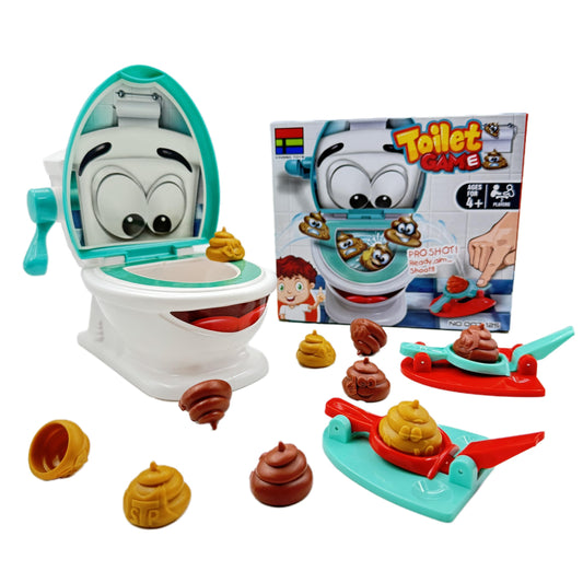 Poop Shoot Toilet Game, Funny Poop Family Board Game for Kids and Adults, Includes 12 Poop Toys, 2 Launchers and A Sticker, Gift for 4+ Year Olds Kids