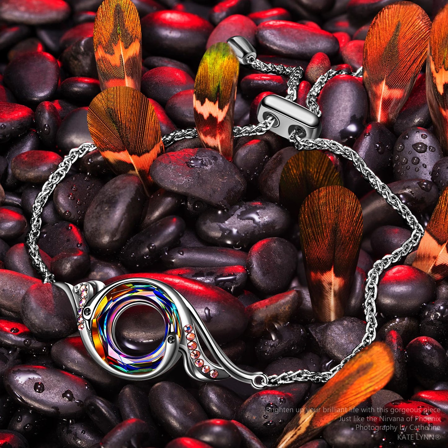 Kate Lynn Phoenix Bracelets Crystal Bracelet for Women Birthday Gifts for Women Christmas Gifts Lucky Bracelet Unique Jewelry for Wife Girlfriend Mom Grandma Daughter Best Friend