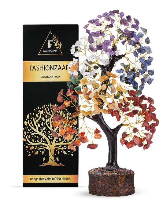 FASHIONZAADI 7 Chakra Tree of Life, Crystals and Healing Stones, Birthday Gifts for Women - Crystal Tree for Positive Energy, Home Office Decor, Spiritual Gifts for Women