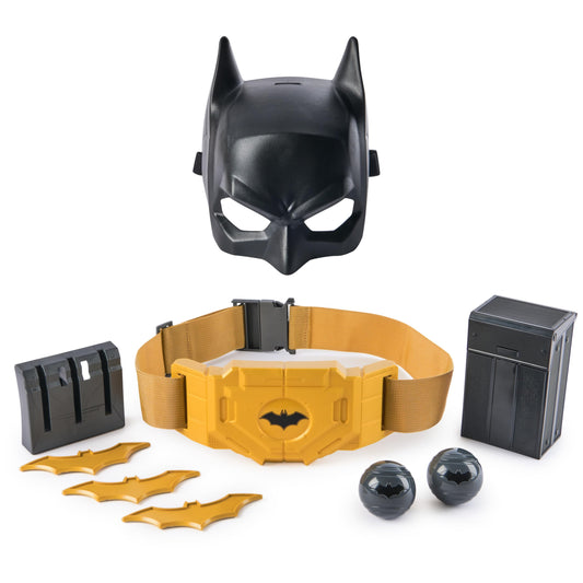 DC Comics Batman, Gear-Up Utility Belt, Batarangs and Smoke Pellets Super Hero Costume Accessories, Kids Roleplay Toys for Boys and Girls Ages 4 and Up