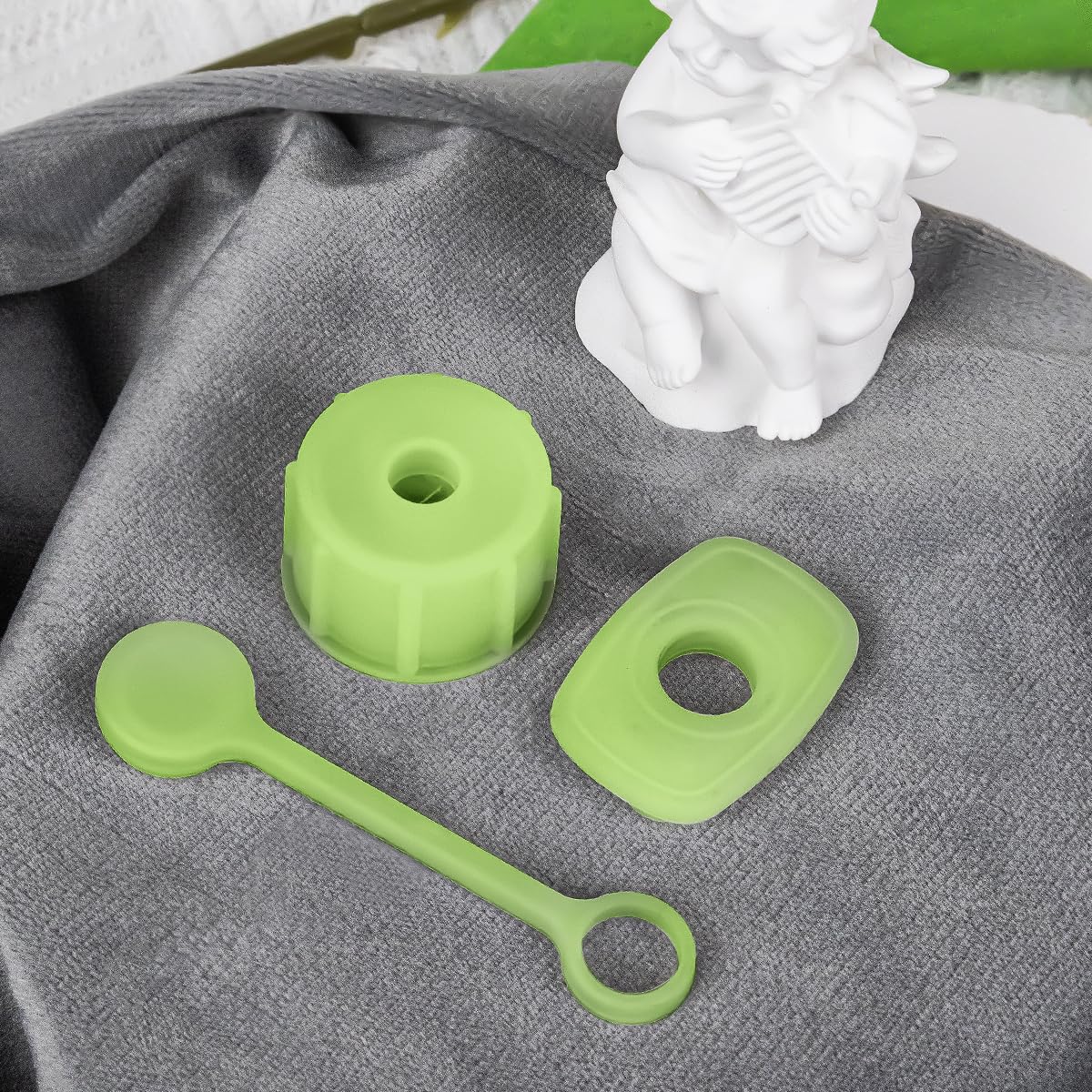 Silicone Spill Stopper Sets for Stanley 40/30 oz Quencher H2.0&1.0 Tumbler with Handle, Cup Accessories with Straw Cover Caps, Leak Stoppers(6Pcs Version 1.0&2.0) (Citron)
