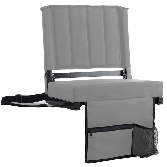 SPORT BEATS Stadium Seat for Bleachers with Back Support and Cushion Includes Shoulder Strap and Cup Holder