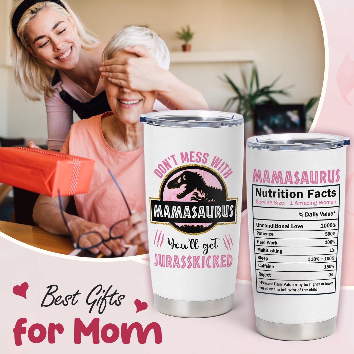 Gifts for Mom from Daughter, Son - Birthday Day Gifts for Mom, Wife, Women - Moms Birthday Gift Ideas, Cool Christmas gifts for Moms, Mothers - Best mom Tumbler, 20 Oz Stainless Steel moms Tumbler Cup