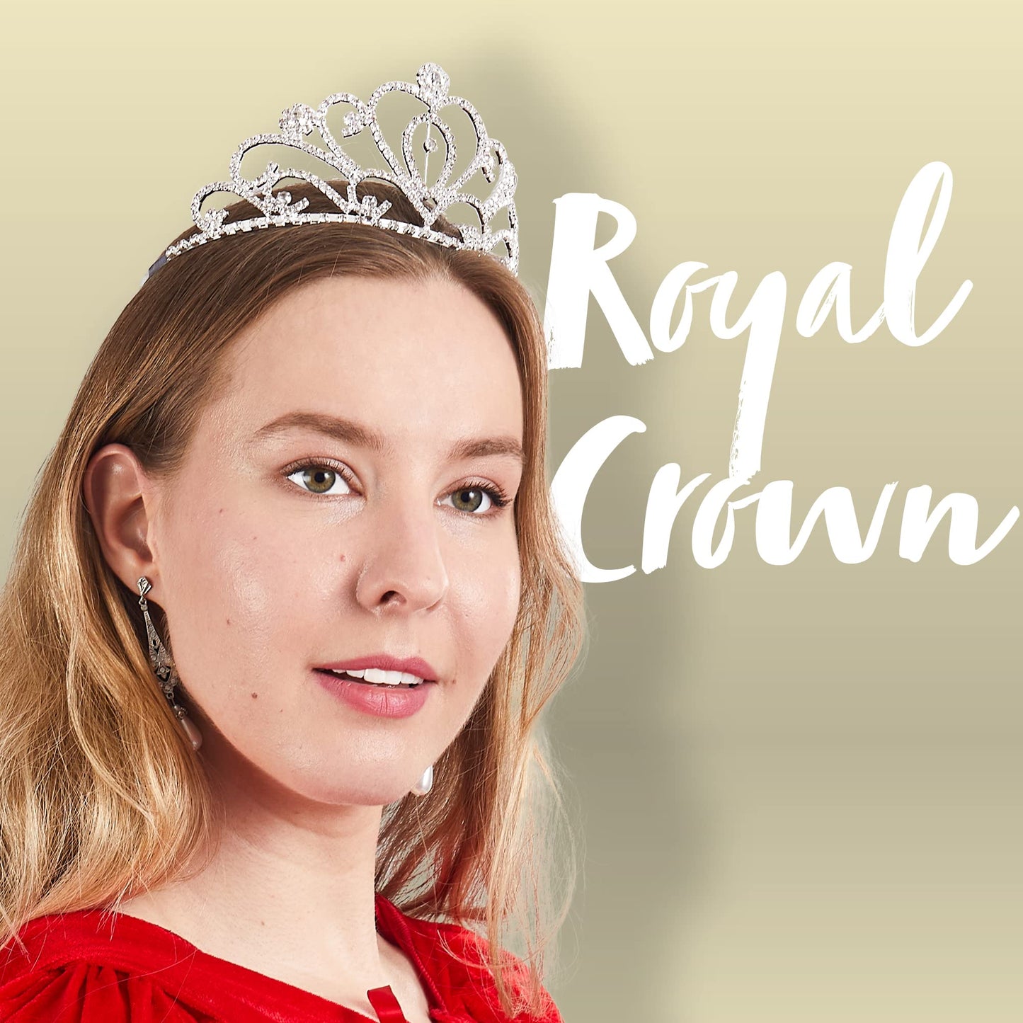 JOYIN 2 Pack Royal Crowns, King's and Queen's Crowns for Kids and Audults, Halloween Party Costume Accessories