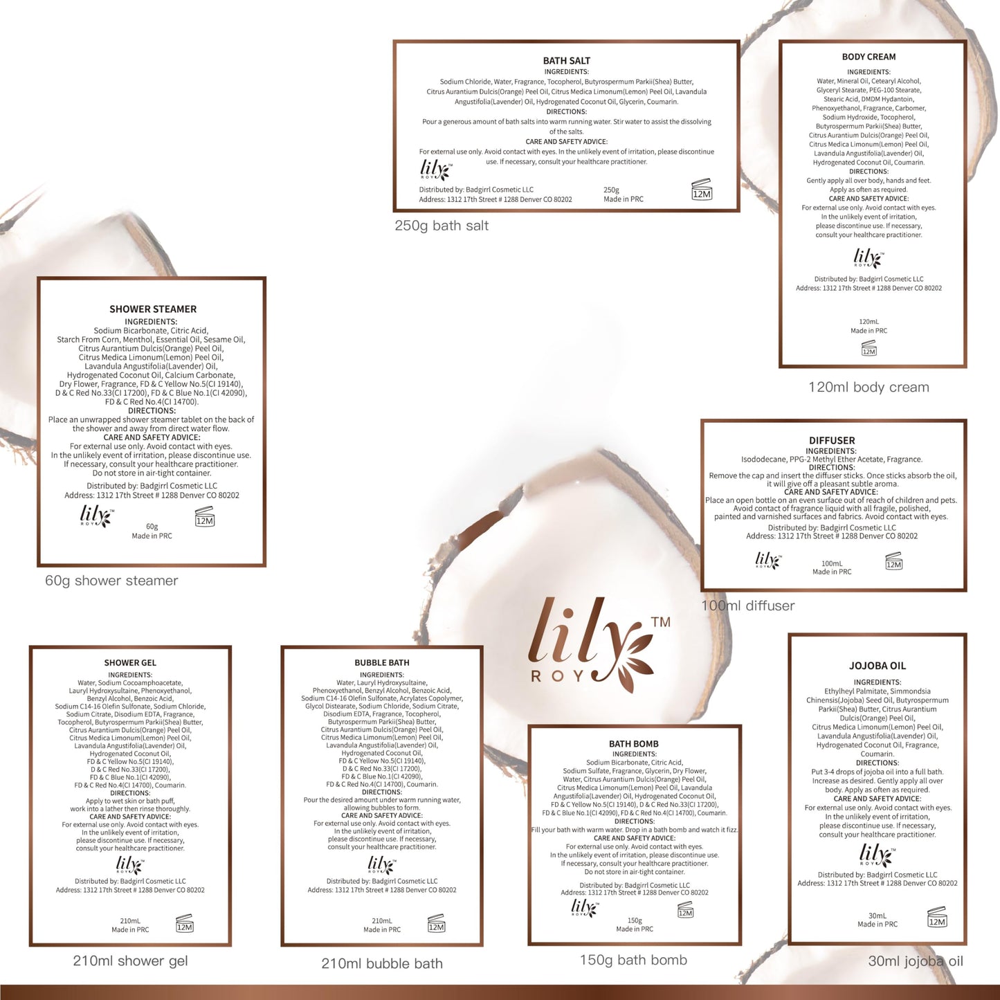 Bath and Body Gift Basket Set for Women - Coconut Vanilla Spa Gift Basket for Women 17-Piece Luxury Bath Gift Set with Shower Gel Self Care Pampering Gifts for Mothers Day, Christmas, Birthday Gifts