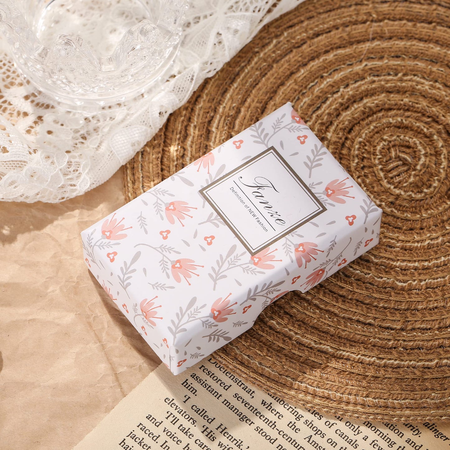 FANZE Fashion Cubic Zircon Snoweflake Jewelry Set for Women Snow Dangle Earring Hypoalllergenic Trendy Gift for New Years Chrismas Thanksgiving Clear Sliver-Tone