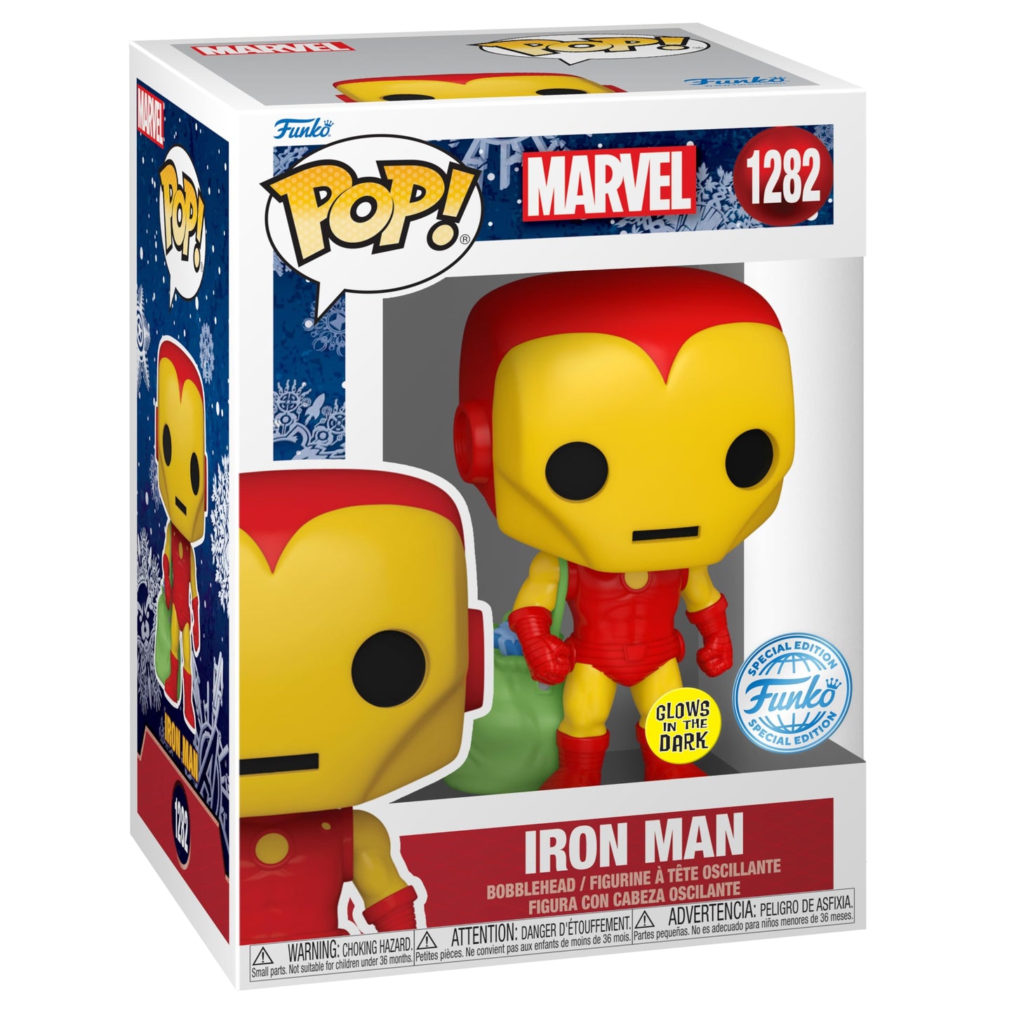 Funko &Tee: Marvel - Holiday Iron Man - Glow in The Dark - S - Marvel Comics - T-Shirt - Clothes with Collectable Vinyl Figure - Gift Idea - Toys and Short Sleeve Top for Adults Unisex Men and Women