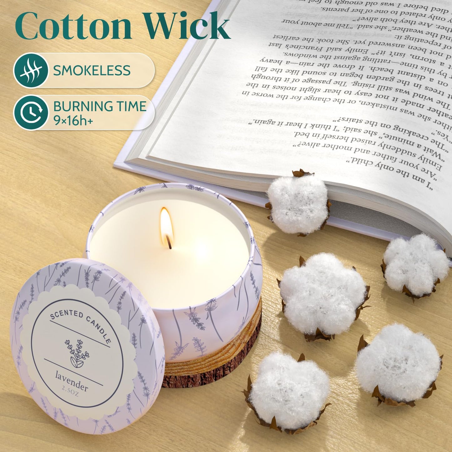 WarmEmbrace Scented Candles, Candle Set of 9, Long-Lasting Candles for Women, Candle Present Set for Birthday, Christmas, Mother’s Day