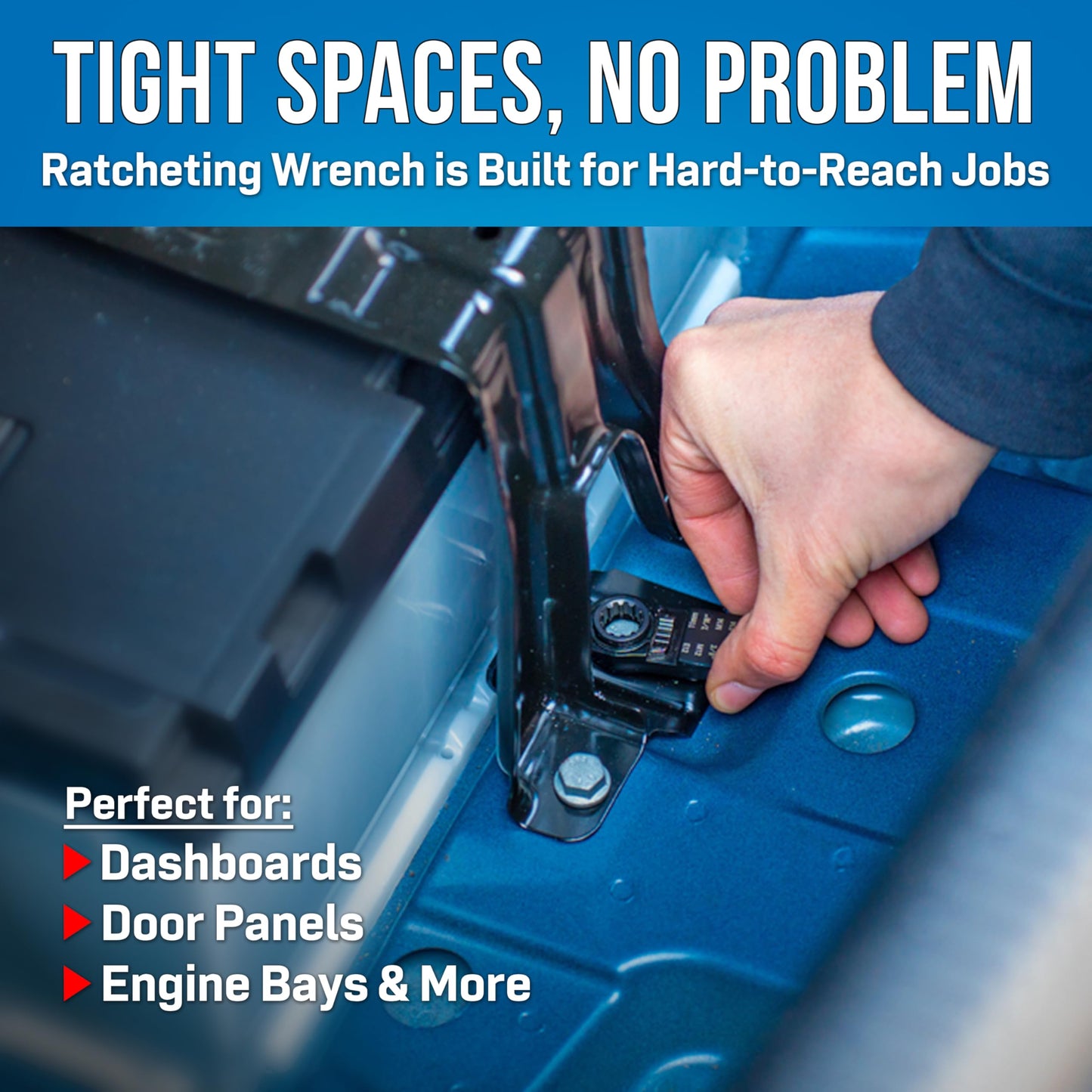 Jonard Tools PRW-813 Pocket Ratchet Wrench – 8-13 mm Hand Tool with Multiple Sockets for Metric, Imperial, Star & Square Nuts, Compact for Tight Spaces